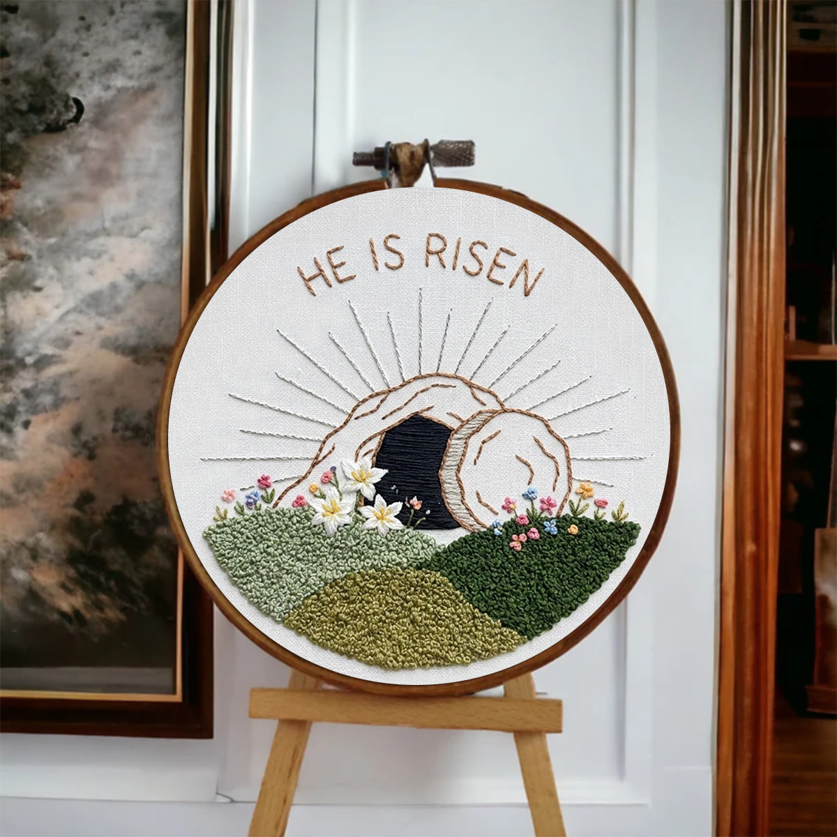 Rubbyoo Embroidery Kit - Christian Art | Easter Stitch Pattern | Unique Handmade Wall Art - image 3