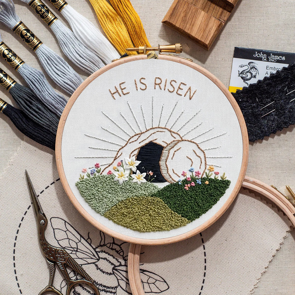 Rubbyoo Embroidery Kit - Christian Art | Easter Stitch Pattern | Unique Handmade Wall Art - image 9
