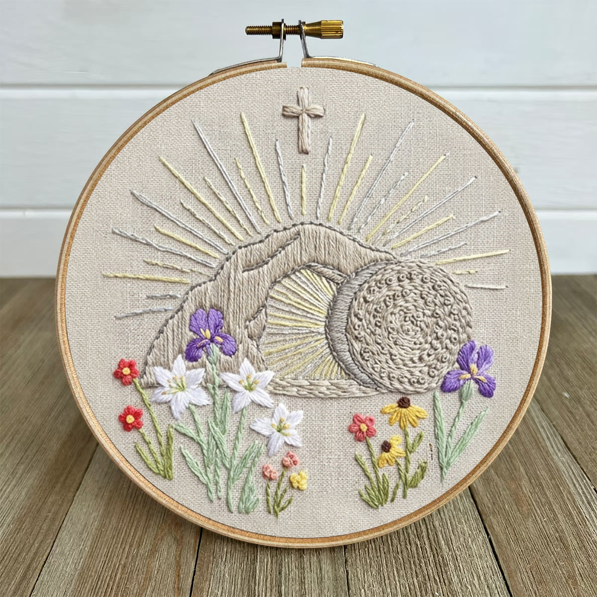Rubbyoo Embroidery Kit - Floral Christian | Diy Easter Handicraft | Christian Needlework Gift - image 6