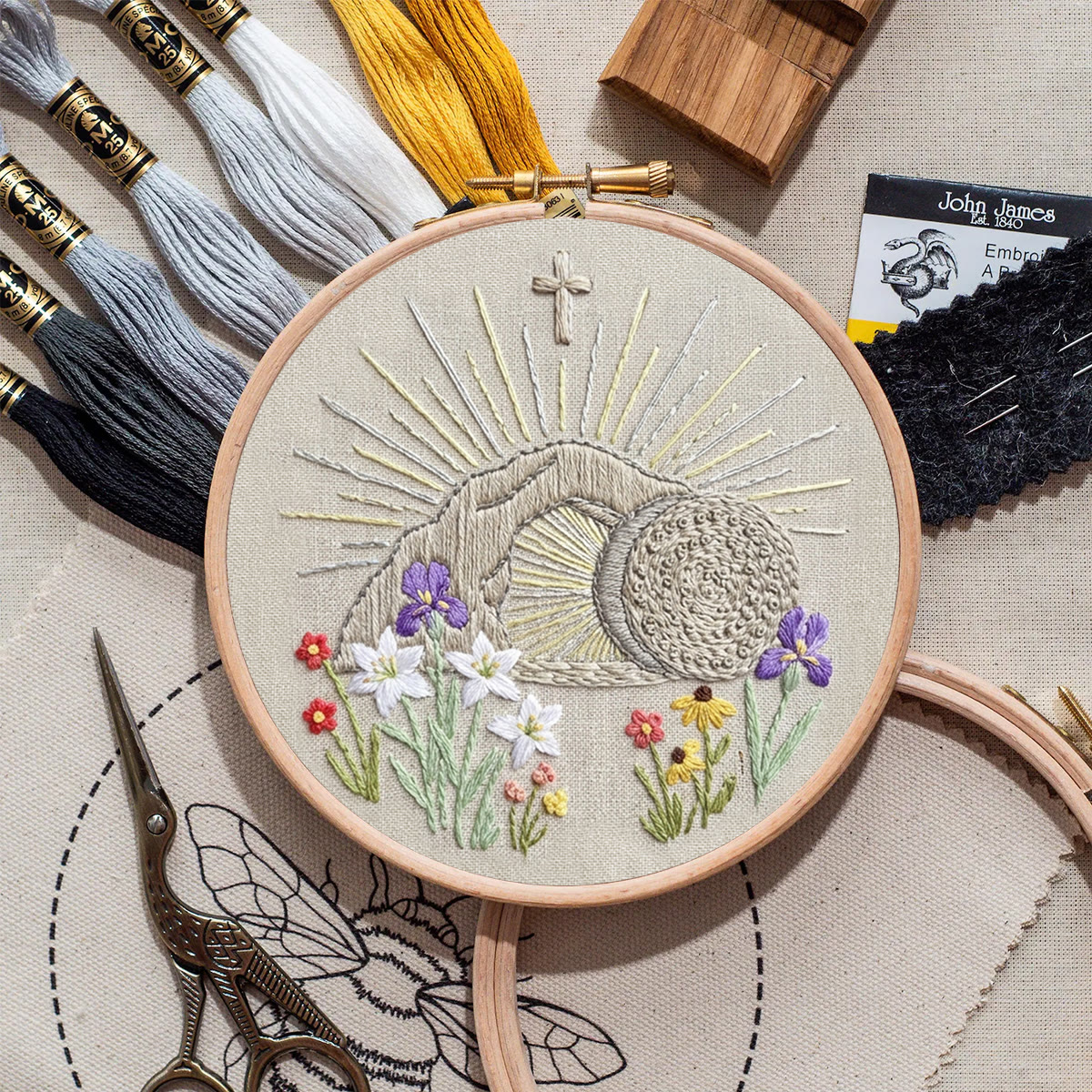 Rubbyoo Embroidery Kit - Floral Christian | Diy Easter Handicraft | Christian Needlework Gift - image 9