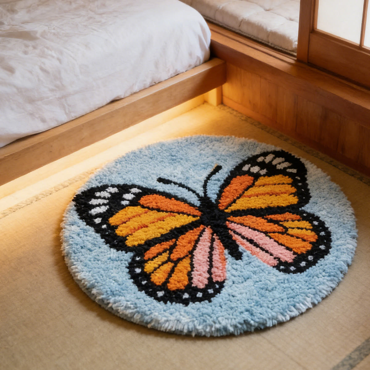 Rubbyoo Latch Hook Rug Kit - Enchanting Butterfly | Unique Handmade Decor | Diy Versatile Craft  - image 4