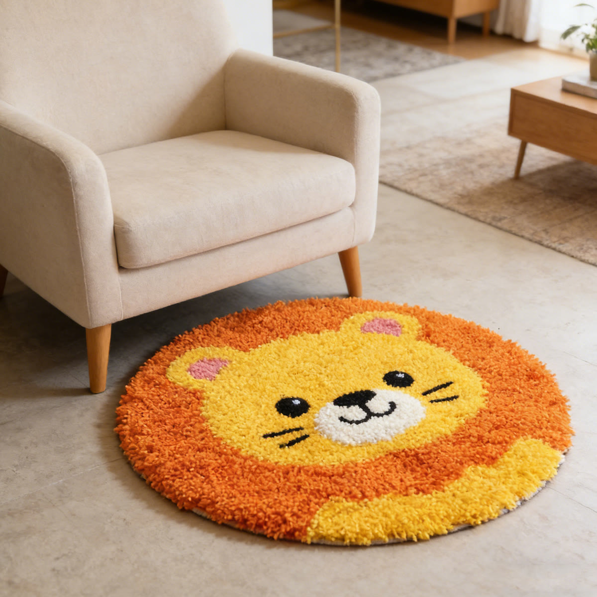 Rubbyoo Latch Hook Rug Kit - Little Lion | Adorable Animal Art | Nice Room Decoration  - image 2