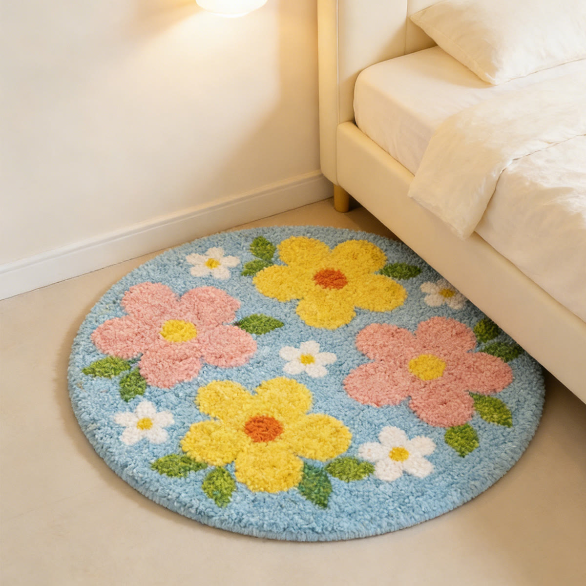 Rubbyoo Latch Hook Rug Kit - Colourful Flower | Soft Bathroom Rug | Nice Home Decoration  - image 3
