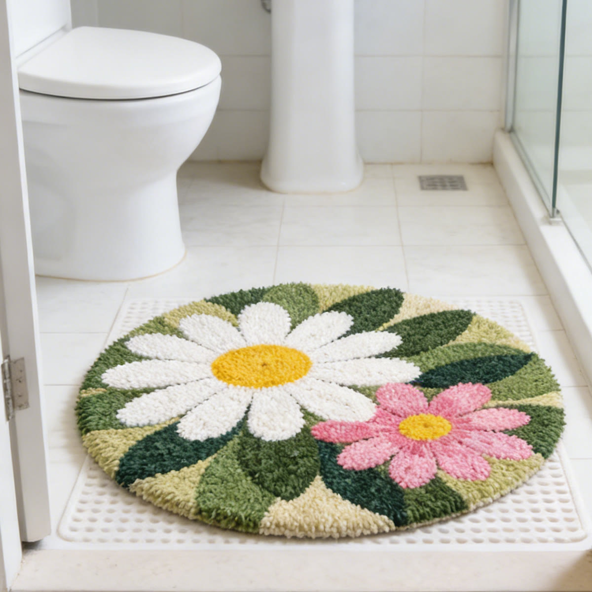 Rubbyoo Latch Hook Rug Kit - Blooming Daisy | Versatile Home Decor | Cute Bedroom Rug - image 3