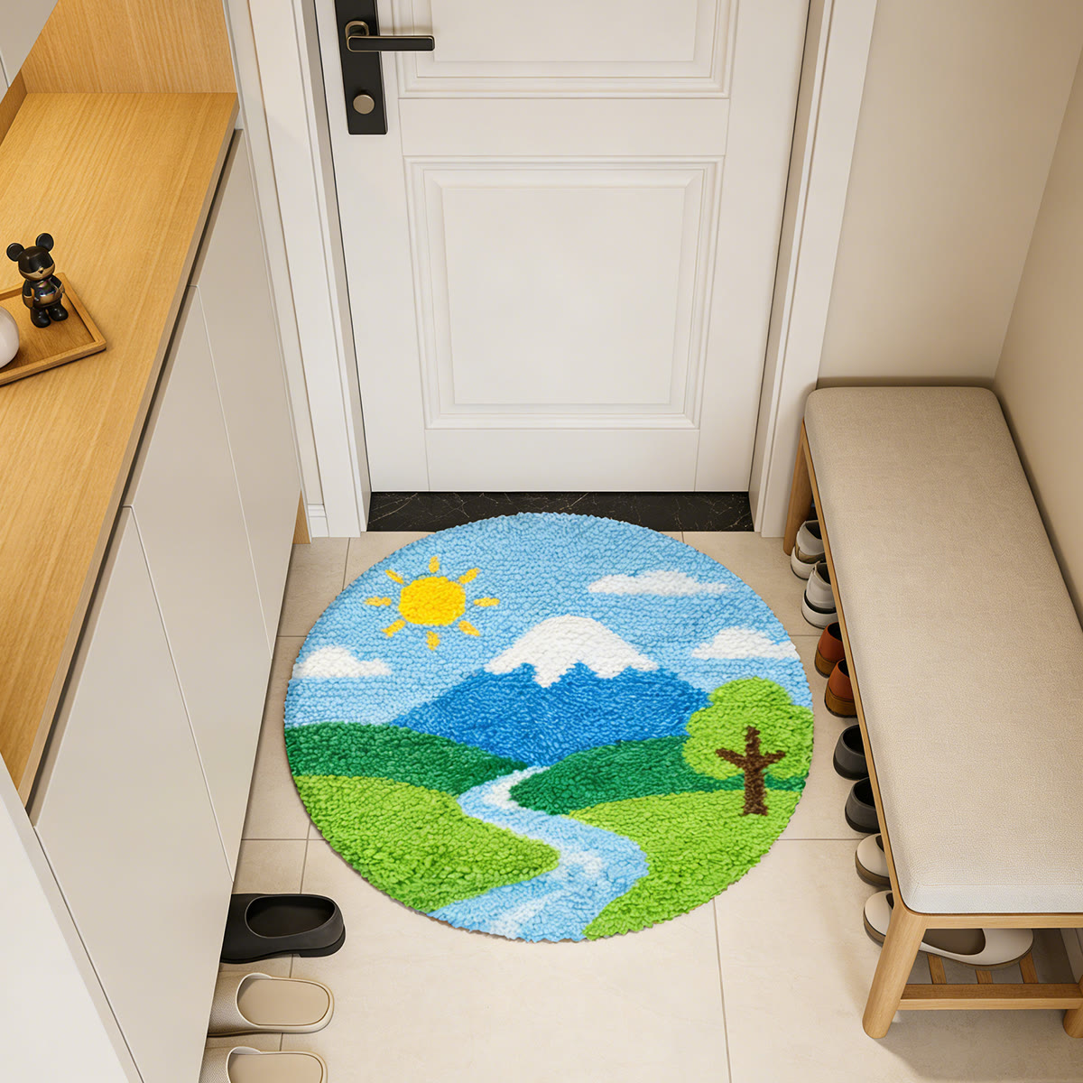 Rubbyoo Latch Hook Rug Kit - Spring Mountain View | Beautiful Handmade Craft | Unique Gift  For Friend  - image 2