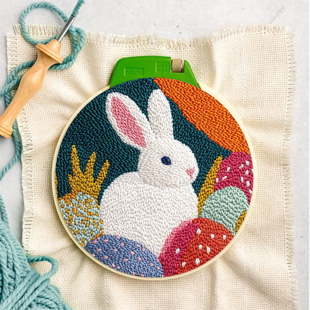 Easter Egg Bunny Punch Needle Kit - Joyful DIY | Festive Holiday Treasure - image 6