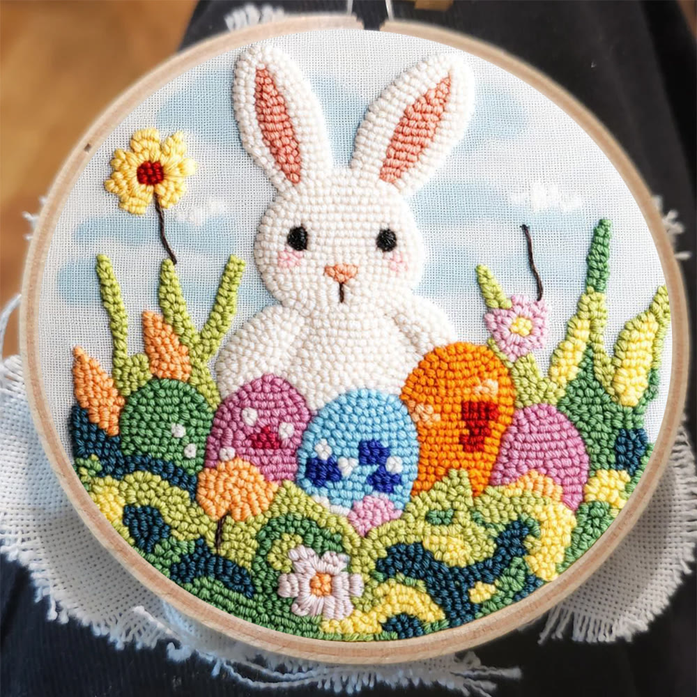 Spring Easter Meadow Punch Needle Kit - Easy Craft | Cheerful Festival Gift - image 3