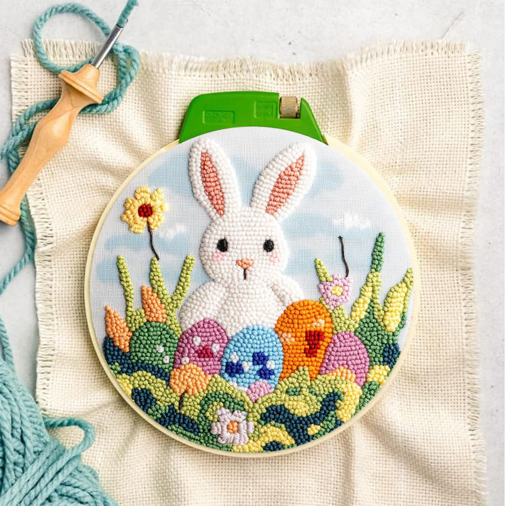 Spring Easter Meadow Punch Needle Kit - Easy Craft | Cheerful Festival Gift - image 2
