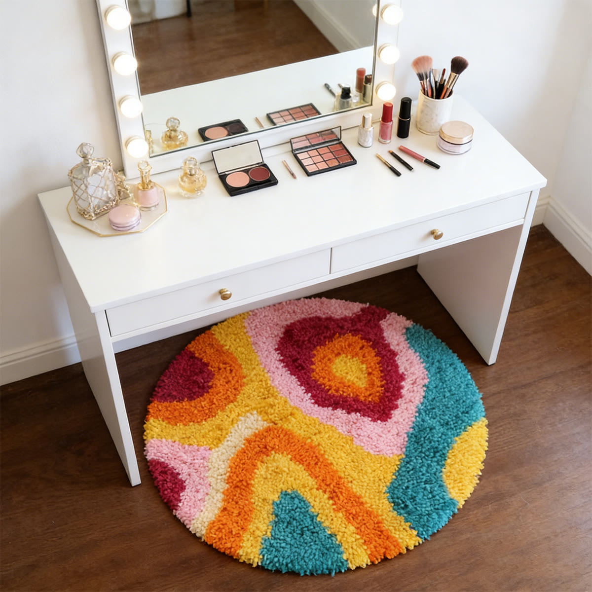Rubbyoo Latch Hook Rug Kit - Colorful Wave | Handmade Rug Art | Unique Craft Kit For Beginner - image 3