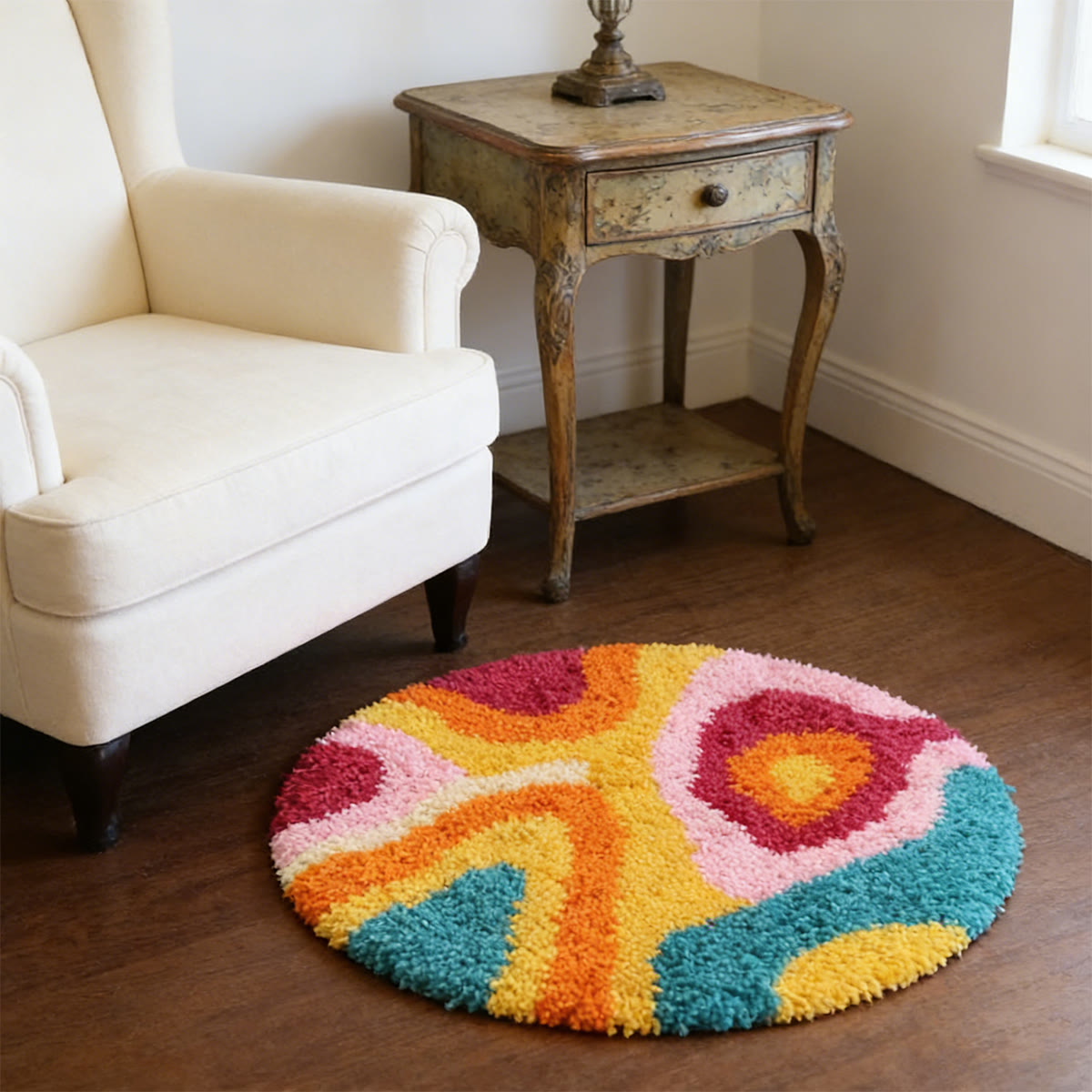 Rubbyoo Latch Hook Rug Kit - Colorful Wave | Handmade Rug Art | Unique Craft Kit For Beginner - image 2