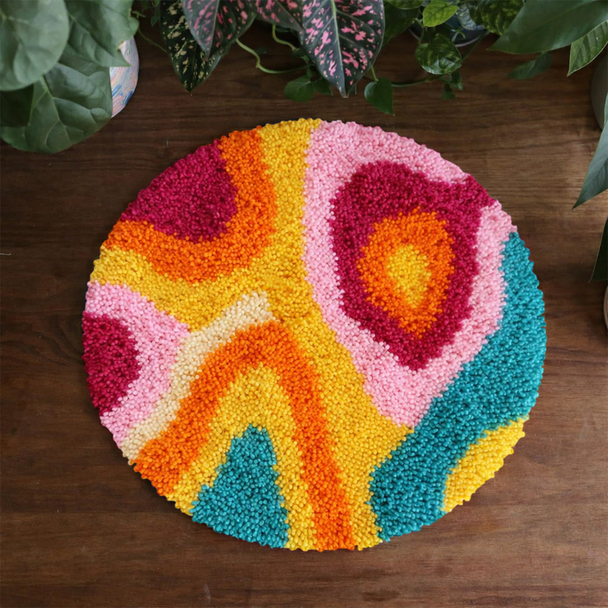 Rubbyoo Latch Hook Rug Kit - Colorful Wave | Handmade Rug Art | Unique Craft Kit For Beginner - image 1