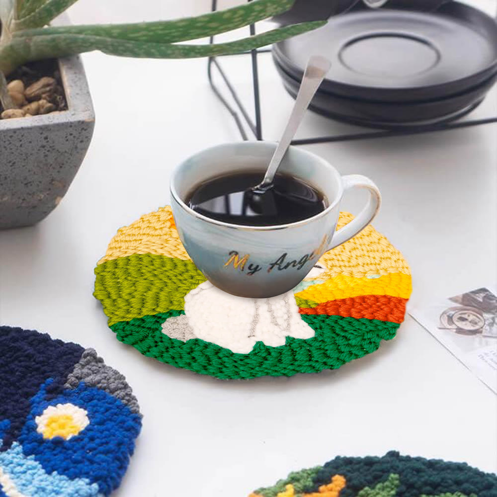 Sunny Meadow White Bunny Punch Needle Kit - Quick Craft | Springtime Highlight - image 5