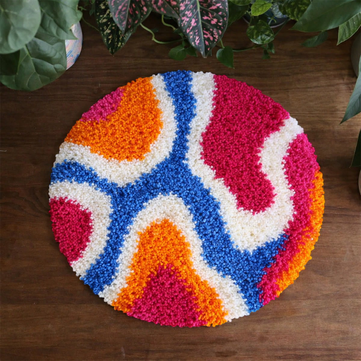 Rubbyoo Latch Hook Rug Kit - Easy Handmade Rug Craft | Unique Gift For Her - 48×48cm - image 1