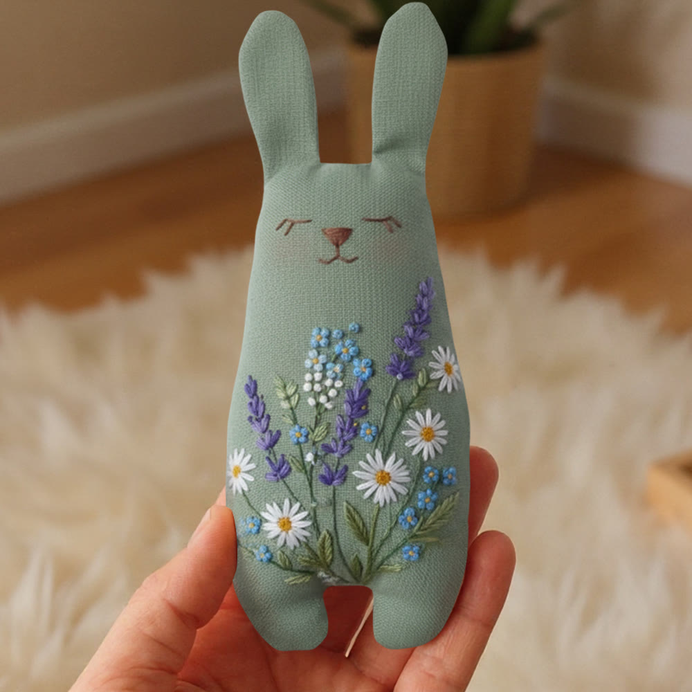 Rubbyoo Bunny Toy Embroidery Kit - Spring Charm | Handmade Bunny Craft  | Gift For Her  - image 2