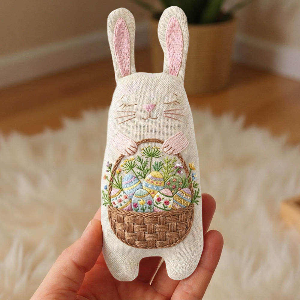 Rubbyoo Bunny Toy Embroidery Kit - Easter Eggs | Creative Stuffed Toy| Animal Sewing Kit  - image 2