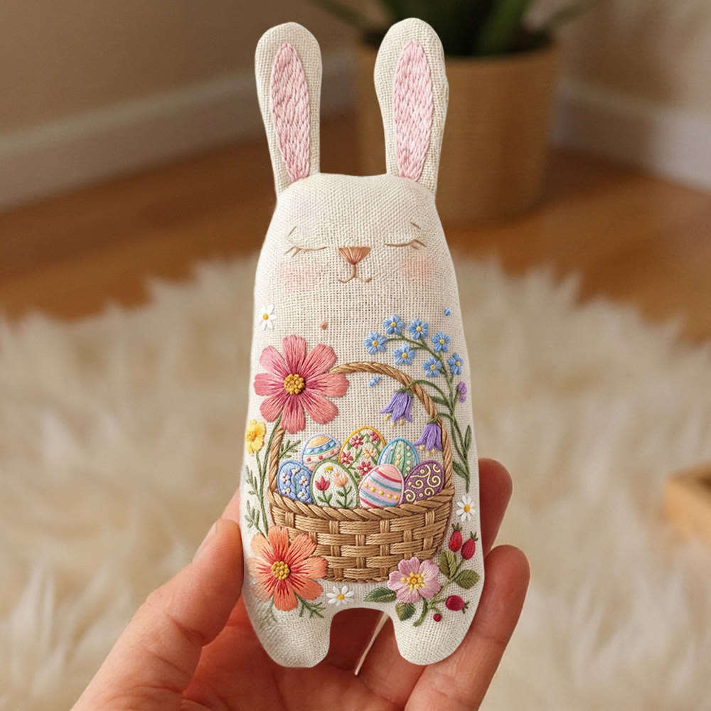 Rubbyoo Bunny Toy Embroidery Kit  - Easter Basket  | Adorable Stuffed Bunny Toy | Diy Sewing Kit | Unique Birthday Gift  - image 2