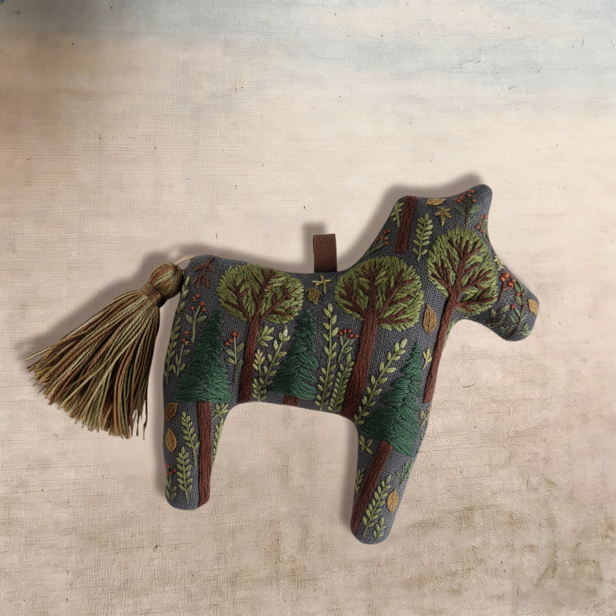 Rubbyoo Dala Horse Embroidery Kit - Green Forest | Handmade Gift | Whimsical Ornament  - image 8