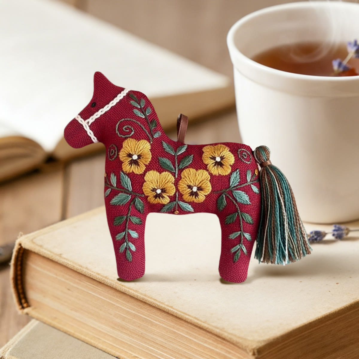 Rubbyoo Dala Horse Embroidery Kit - Yellow Flowers | Sewing Handmade Gift | Unique Home Decor  - image 3