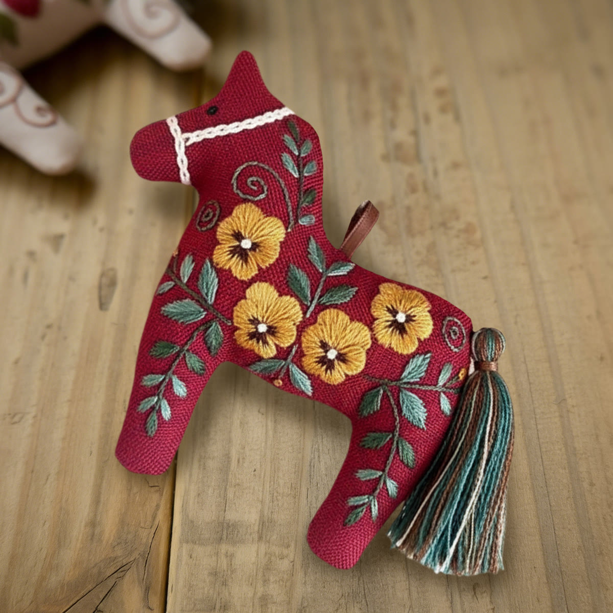 Rubbyoo Dala Horse Embroidery Kit - Yellow Flowers | Sewing Handmade Gift | Unique Home Decor  - image 8