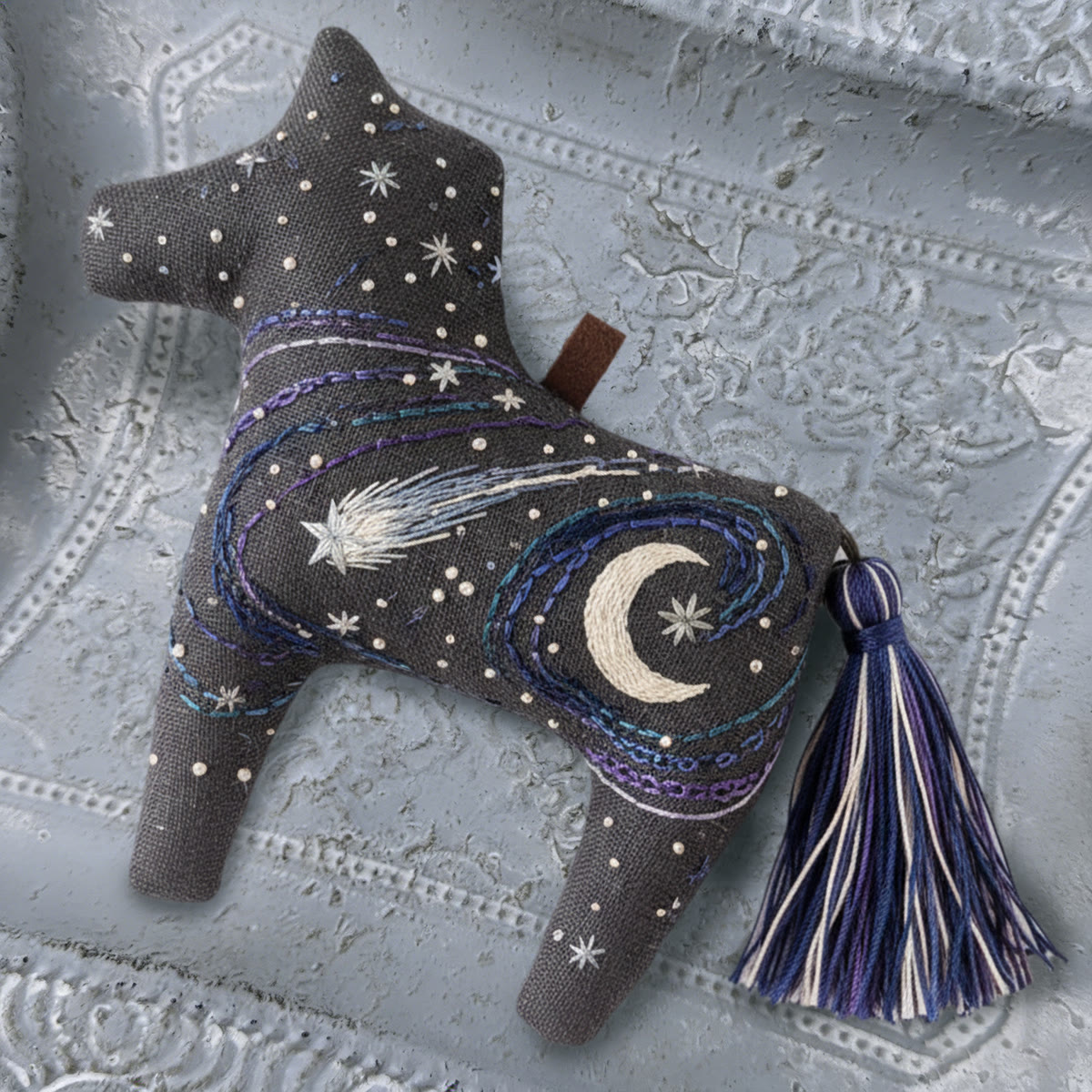 Rubbyoo Dala Horse Embroidery Kit - Star And Moon Night | Fun Craft Project | Cool Room Decoration - image 8
