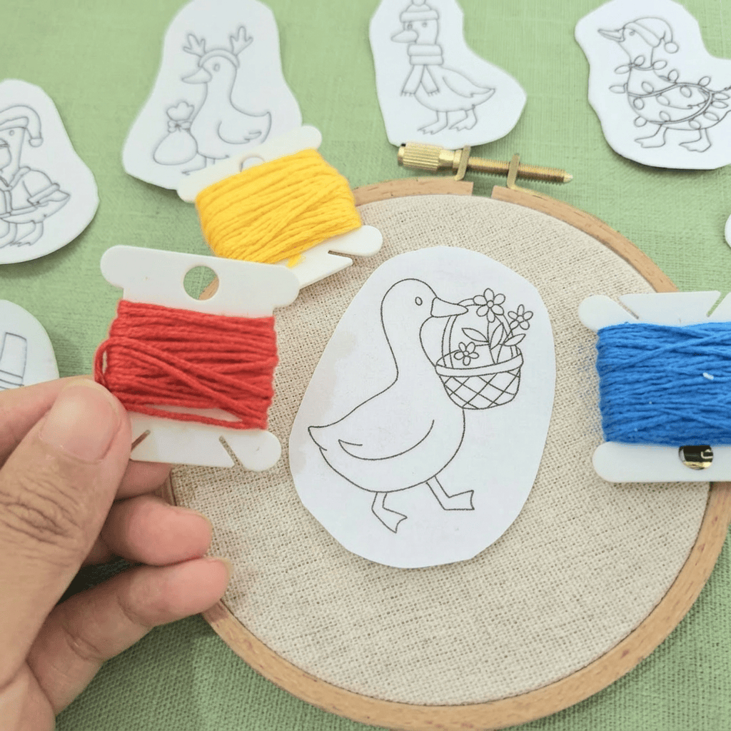 Goose Stick And Stitch Patterns | Diy Animal Stitch Design | Handmade Needle Art - image 1