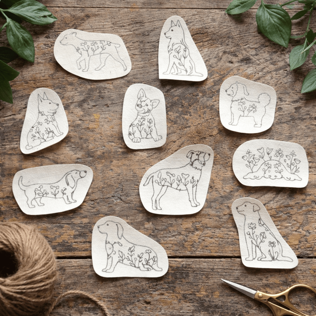 Puppy Stick And Stitch Patterns | Embroidery Dogs Design | Creative  Floral Animal Pattern - image 1