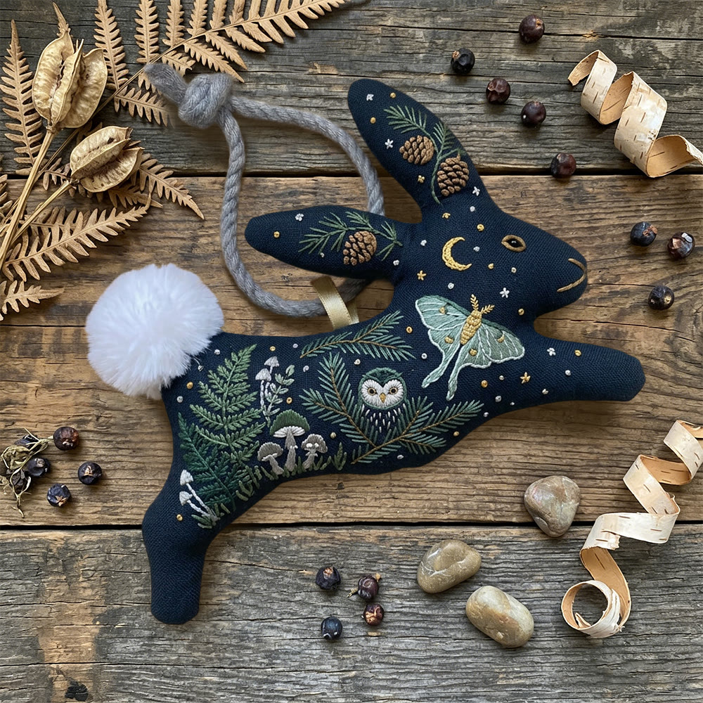 Rubbyoo Rabbit Embroidery Kit - Eagle And Moth | Easter Sewing Craft | Stuffed Bunny Decor - image 6