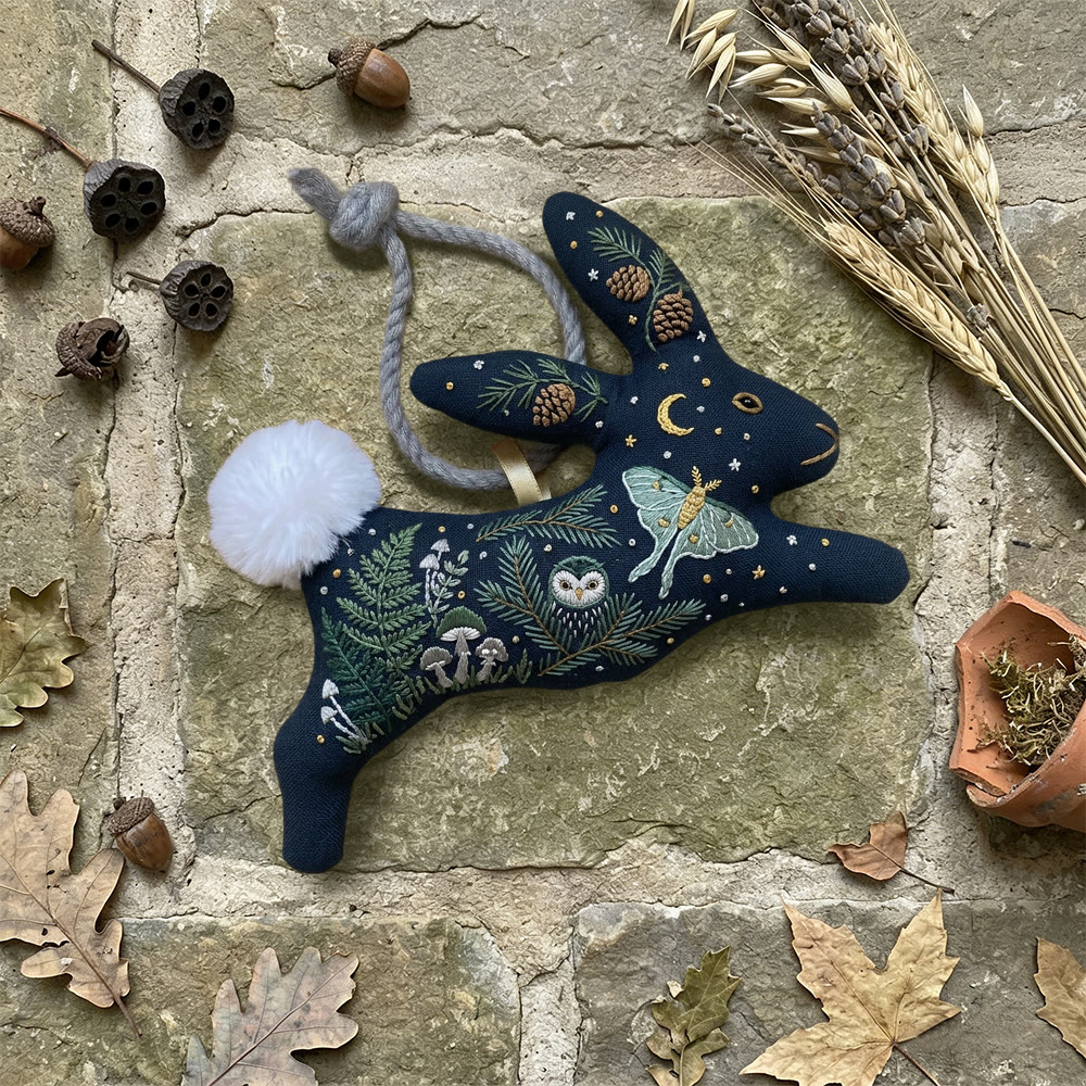 Rubbyoo Rabbit Embroidery Kit - Eagle And Moth | Easter Sewing Craft | Stuffed Bunny Decor - image 4