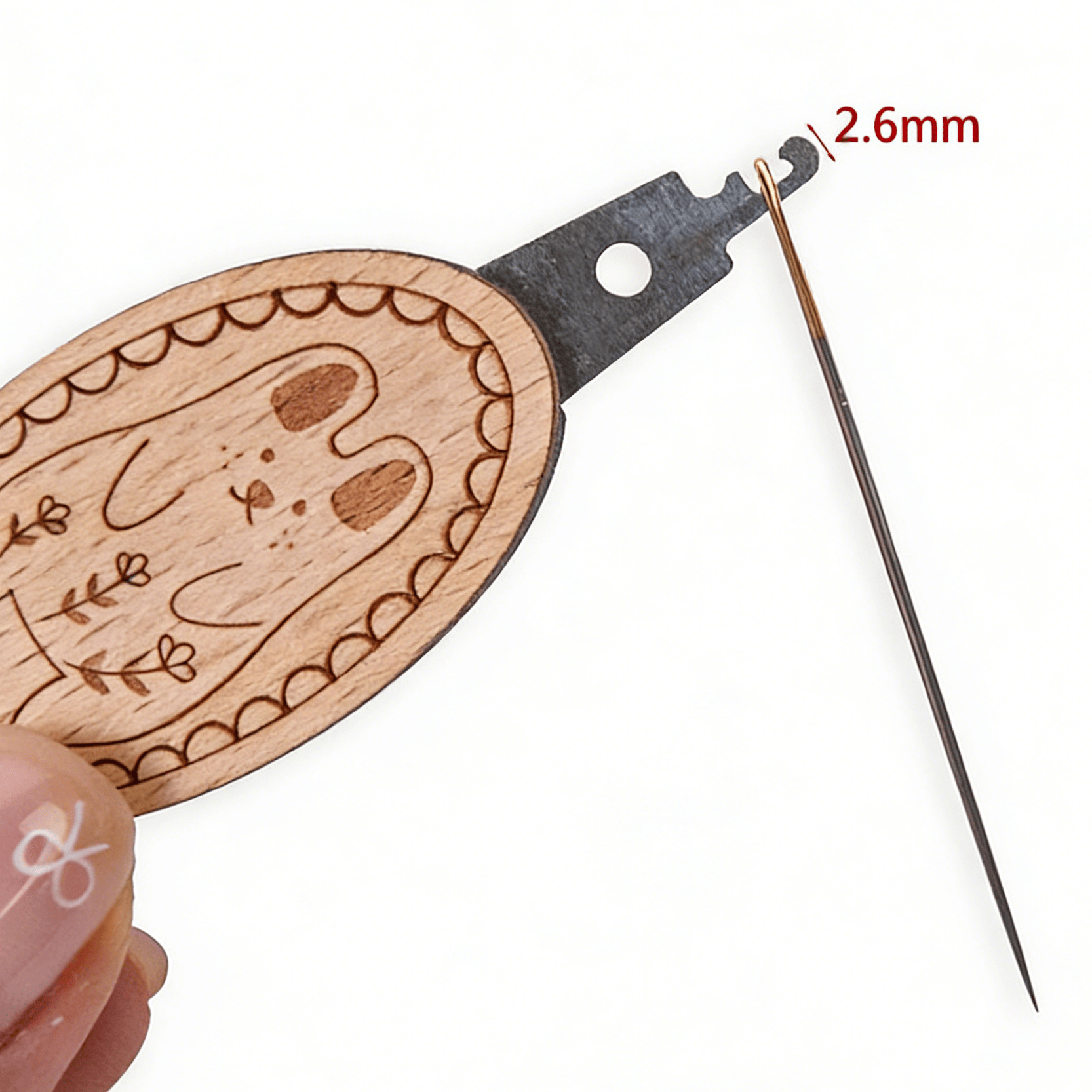 Embroidery Needle Threader -  Wooden Sewing Tool | Adorable Embroidery Accessory - image 3