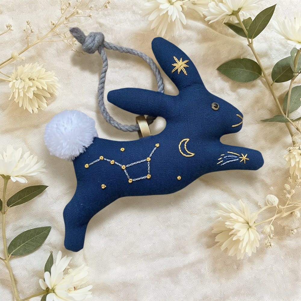 Rubbyoo Rabbit Embroidery Kit - Star Constellation And Moon | Novice-friendly Diy | Magical Room Decor - image 4