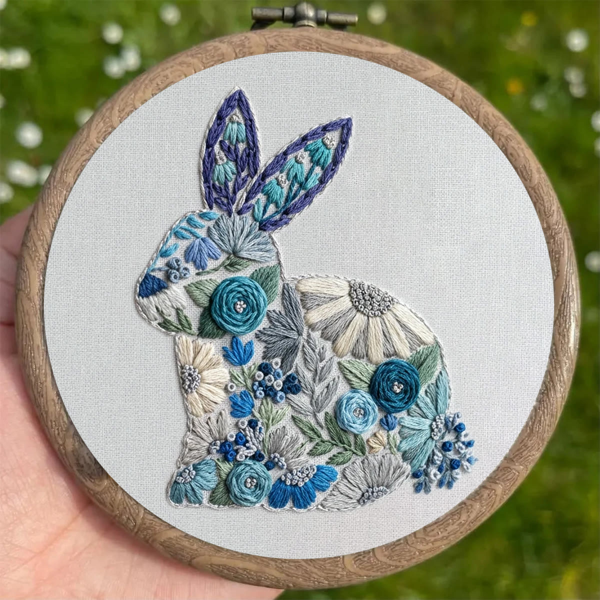 Rubbyoo Embroidery Kit - Spring Bunny | Beginner Animal Kit | Diy Sewing Project - image 4