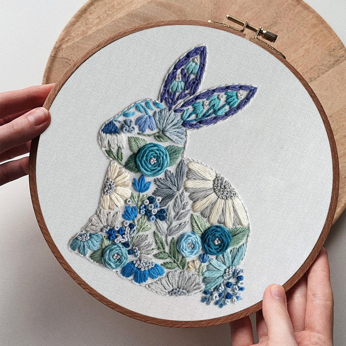 Rubbyoo Embroidery Kit - Spring Bunny | Beginner Animal Kit | Diy Sewing Project - image 8