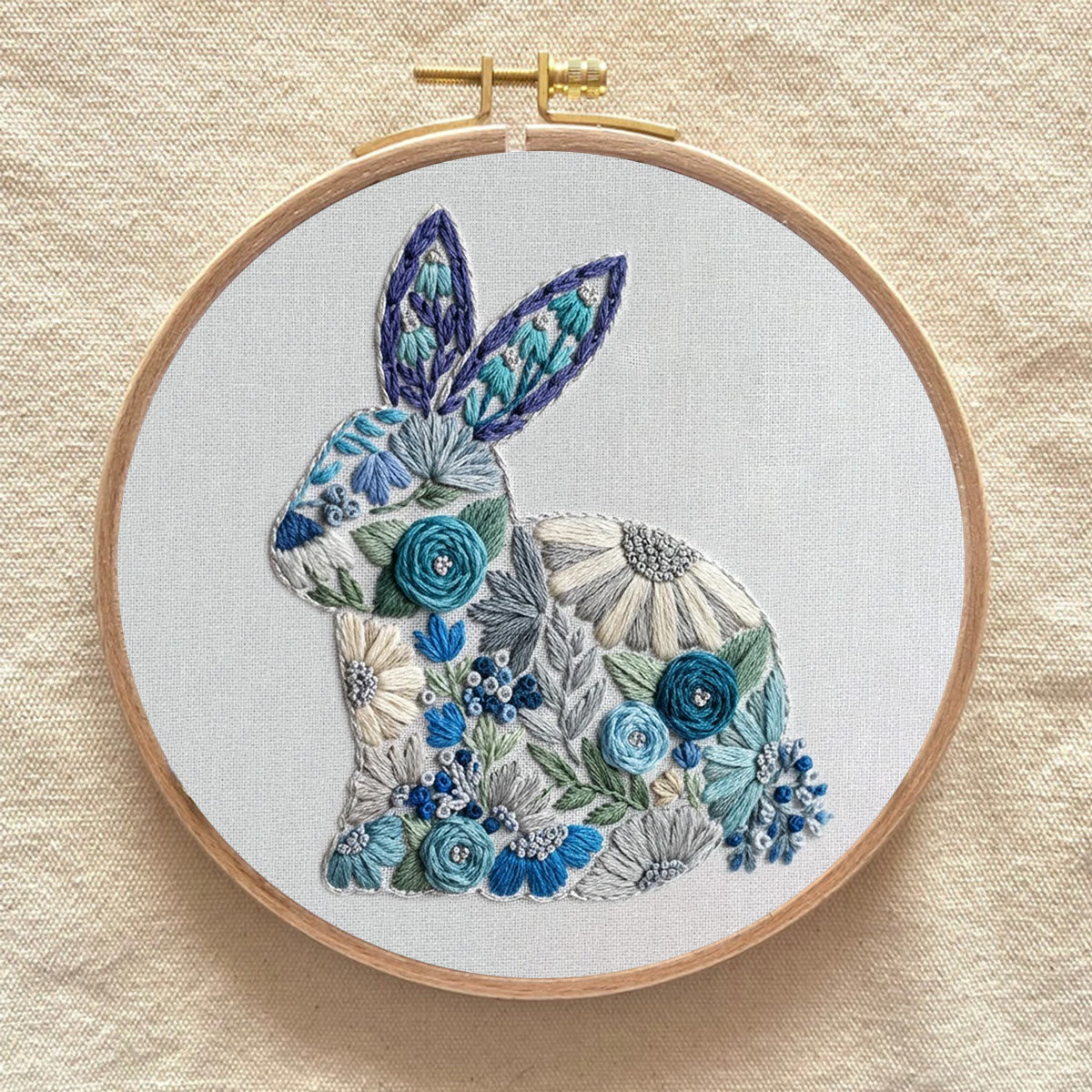 Rubbyoo Embroidery Kit - Spring Bunny | Beginner Animal Kit | Diy Sewing Project - image 7