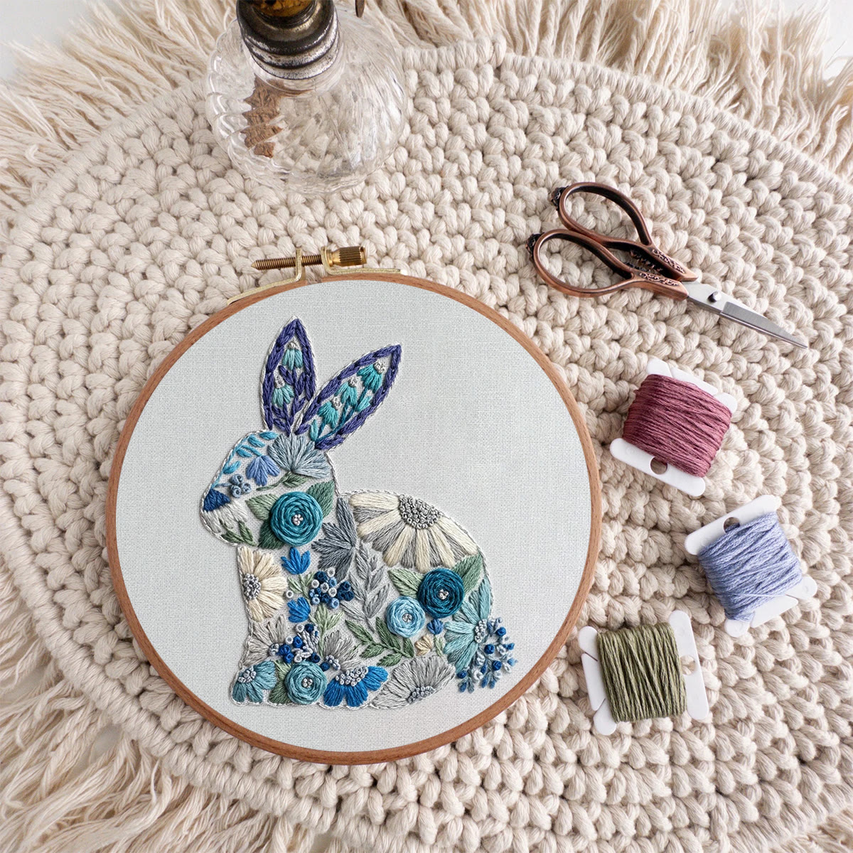 Rubbyoo Embroidery Kit - Spring Bunny | Beginner Animal Kit | Diy Sewing Project - image 9