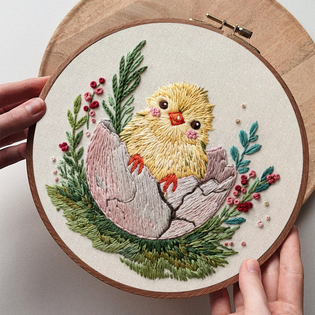 Rubbyoo Embroidery Kit - Spring Chick | Easter Animal Design |  Perfect For Holiday Decoration - image 8
