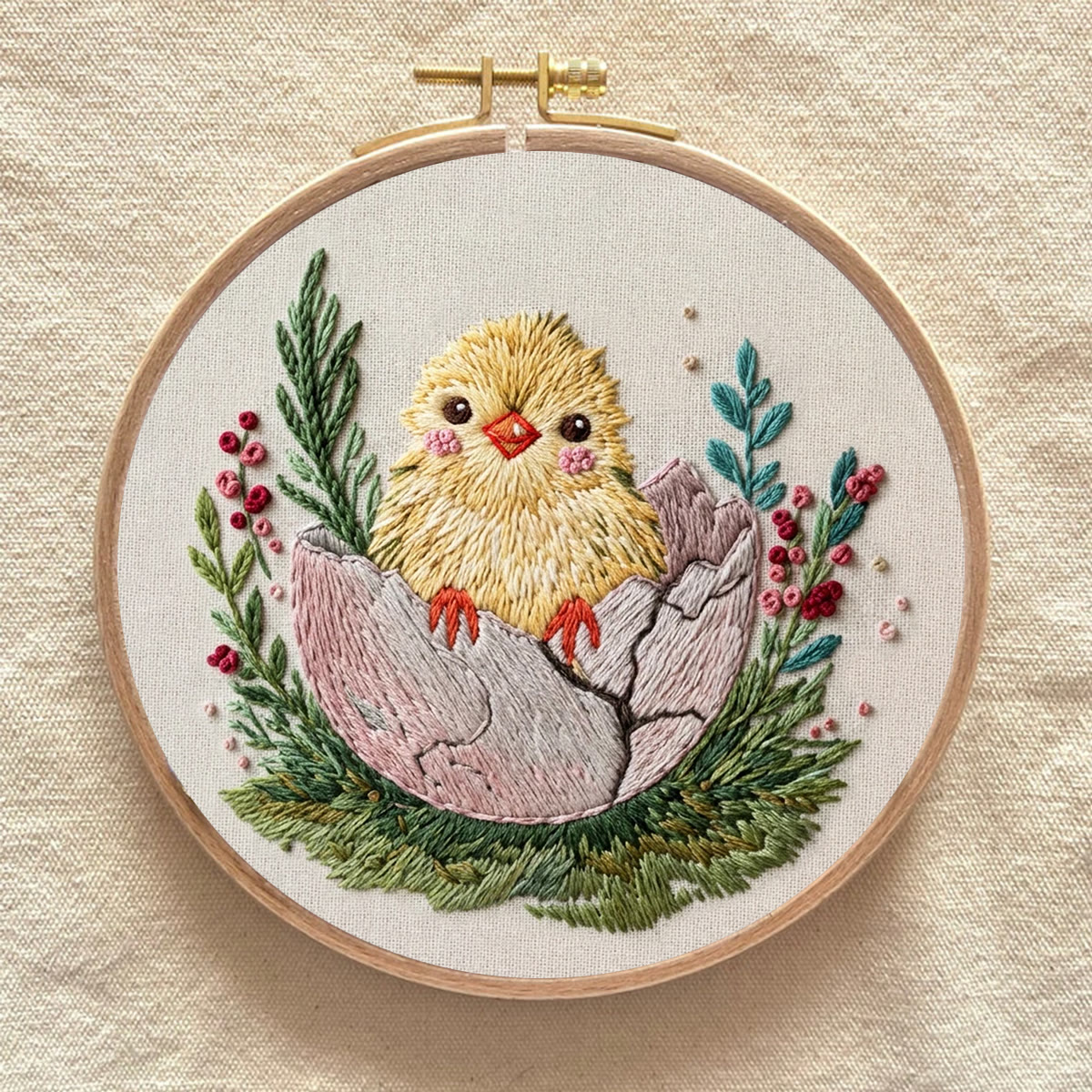 Rubbyoo Embroidery Kit - Spring Chick | Easter Animal Design |  Perfect For Holiday Decoration - image 7