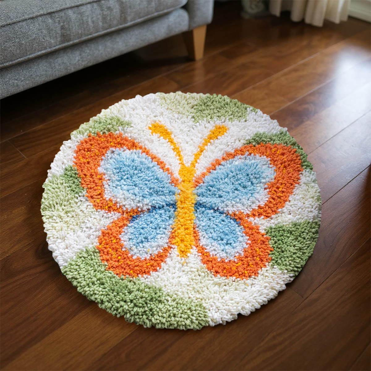 Rubbyoo Latch Hook Rug Kit - Brilliant Butterfly | Diy Yarn Craft | Easy Handmade Carpet - image 5