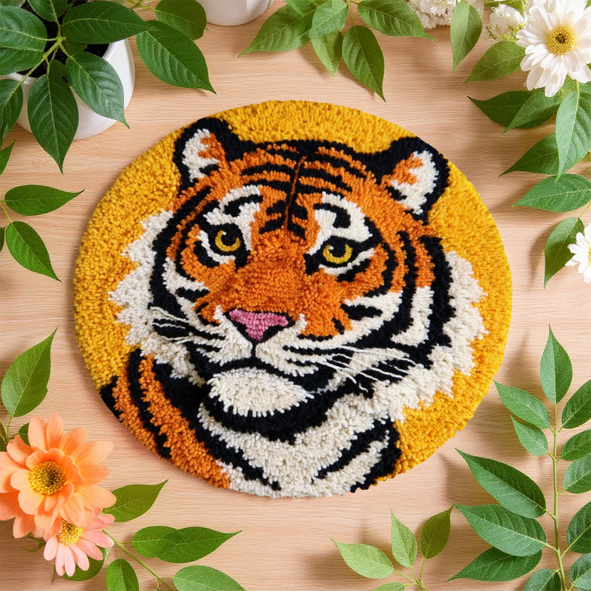 Rubbyoo Latch Hook Rug Kit - Fierce Tiger | Diy Animal Craft | Perfect Birthday Gift  - image 8