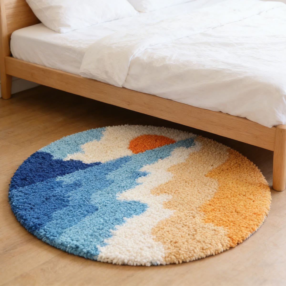 Rubbyoo Latch Hook Rug Kit - Beautiful Seaside | Handmade Colorful Mug | Full Kit For Starter - image 2