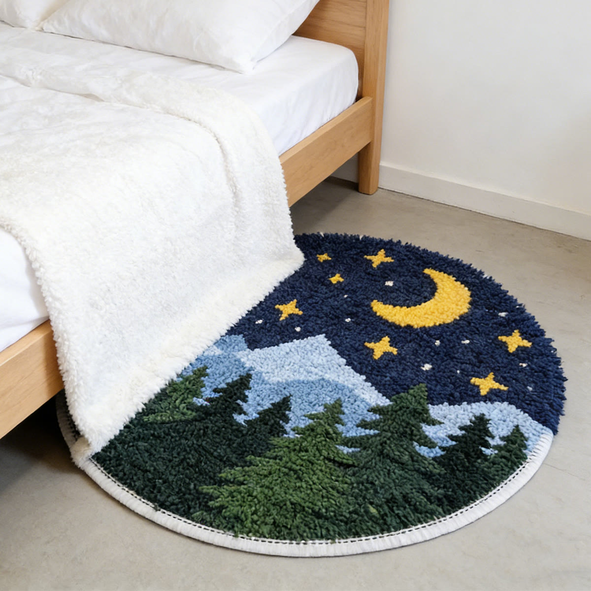 Rubbyoo Latch Hook Rug Kit - Night With Twinkling Stars | Creative Handmade Art | Suitable Craft For Beginner  - image 2