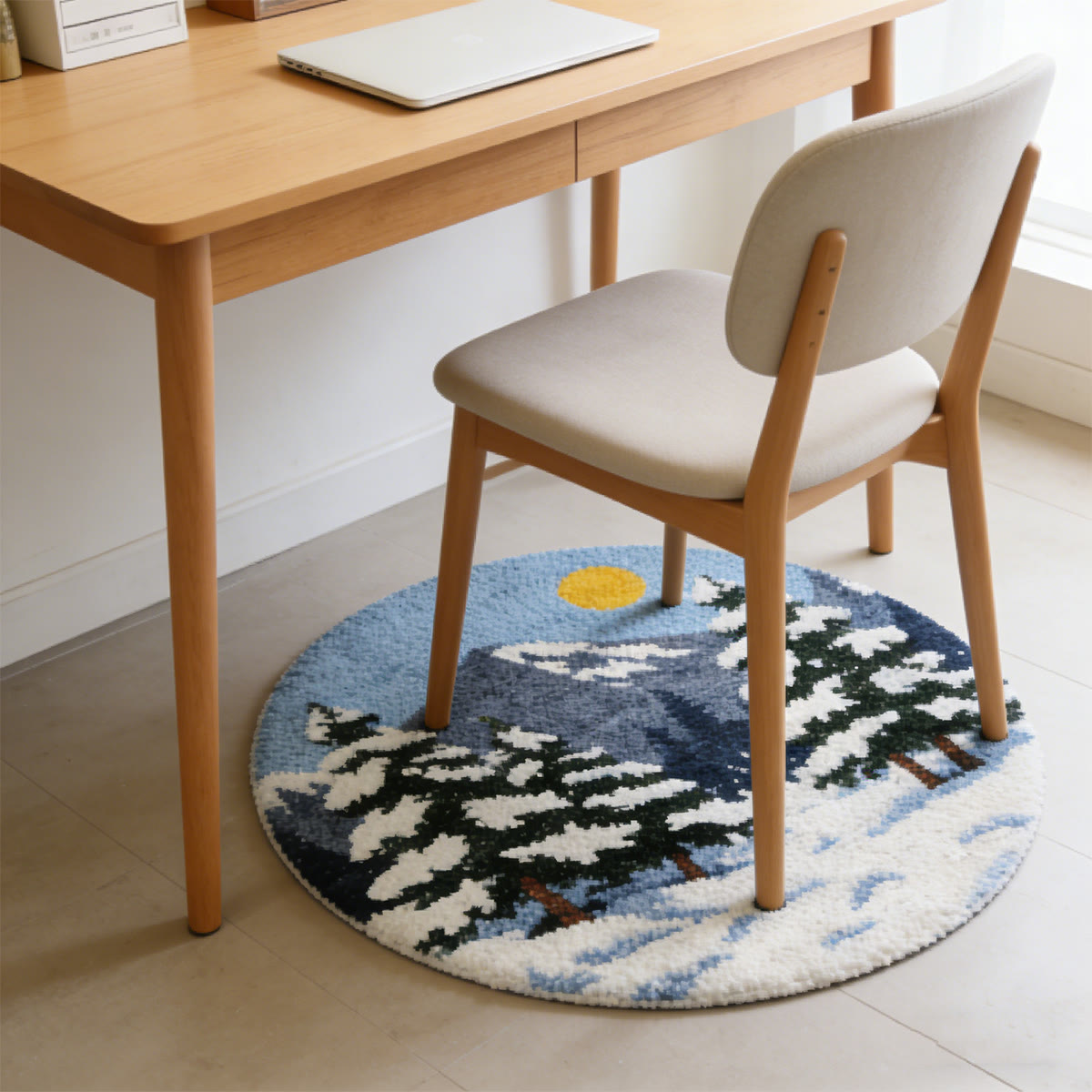 Rubbyoo Latch Hook Rug Kit - Winter View | Handmade Door Mat | diy housewarming craft - image 5