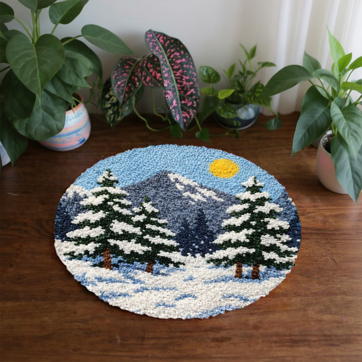 Rubbyoo Latch Hook Rug Kit - Winter View | Handmade Door Mat | diy housewarming craft - image 7