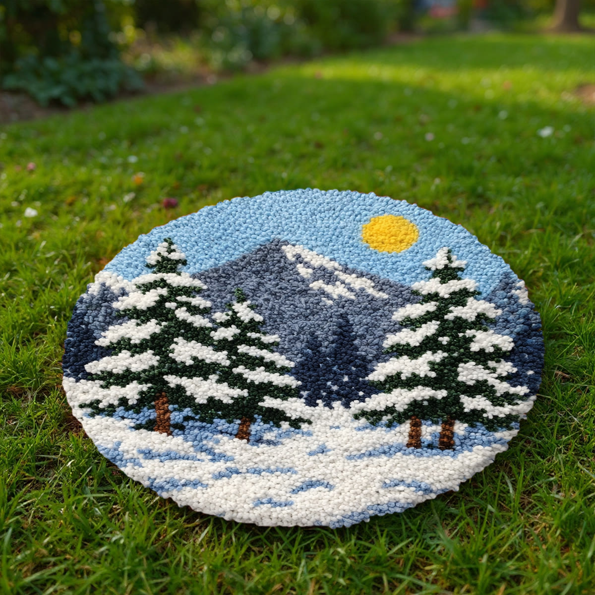 Rubbyoo Latch Hook Rug Kit - Winter View | Handmade Door Mat | diy housewarming craft - image 10