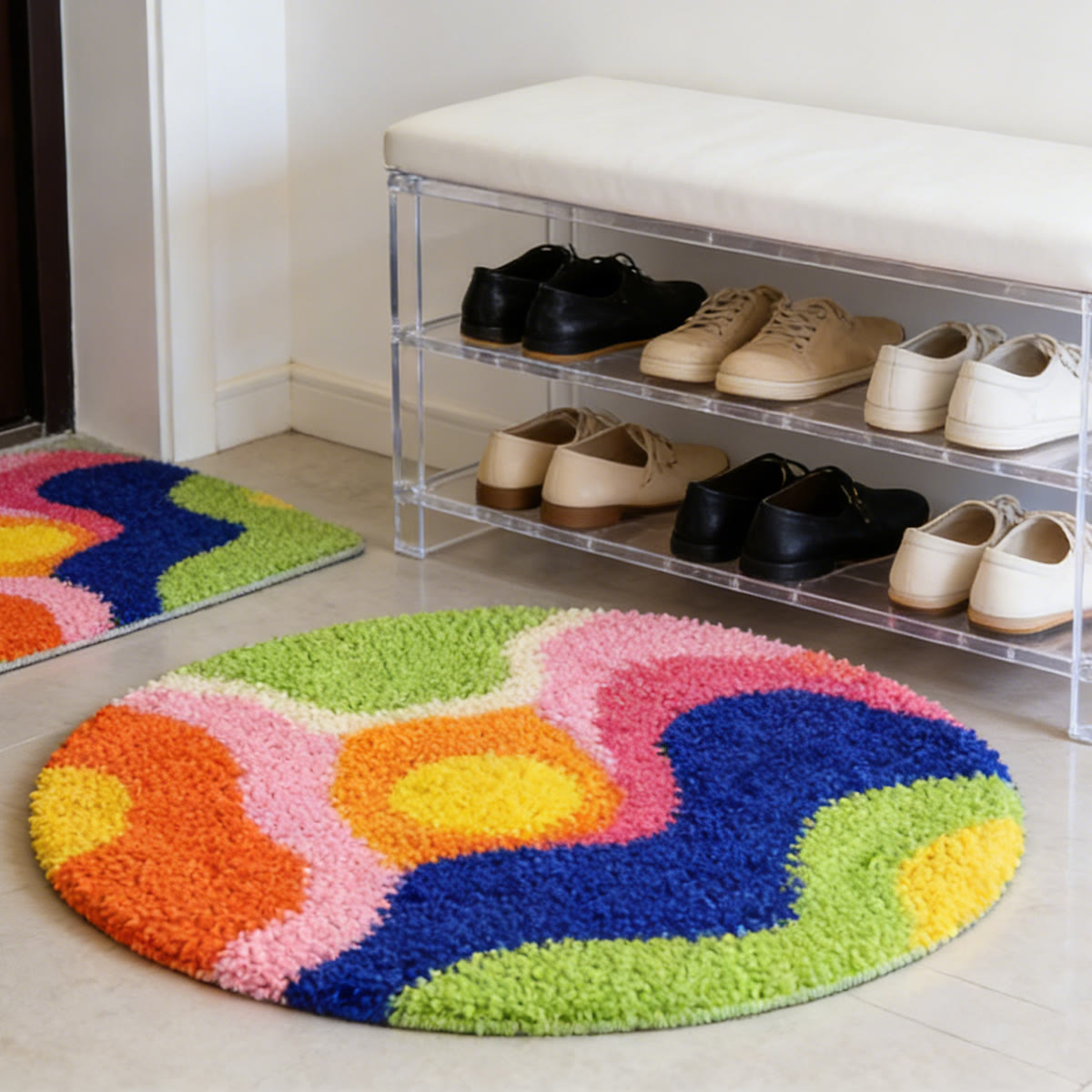 Rubbyoo Latch Hook Rug Kit - Colourful Design | Handmade  Room Decor | Special Gift For Friend - image 2