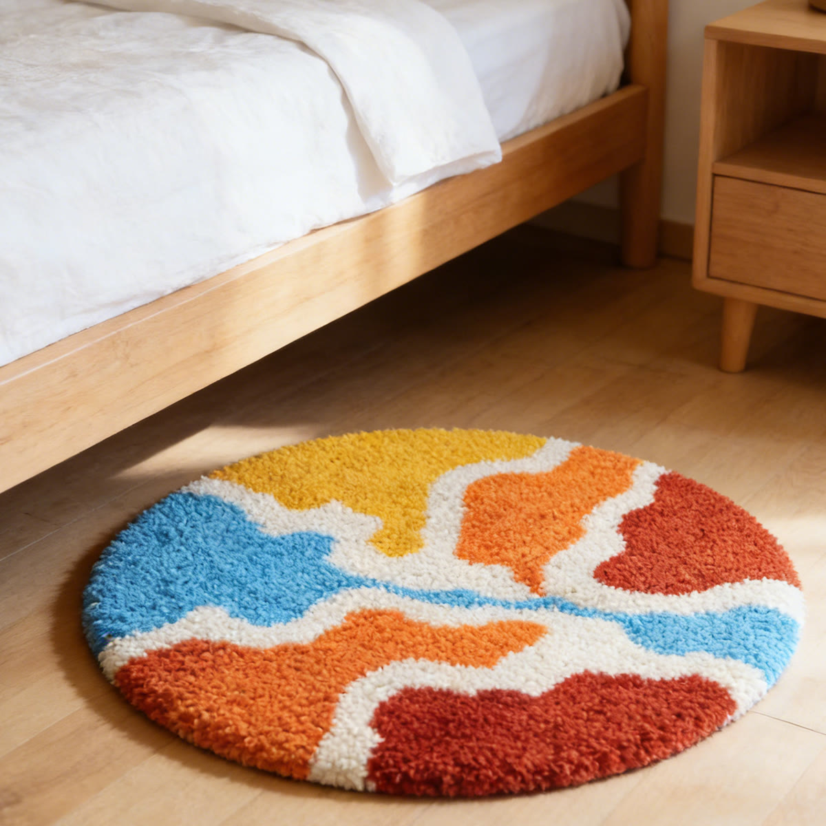 Rubbyoo Latch Hook Rug Kit - Multicolor Printing | Diy Tufted Rug | Carpet For Bedroom - image 3