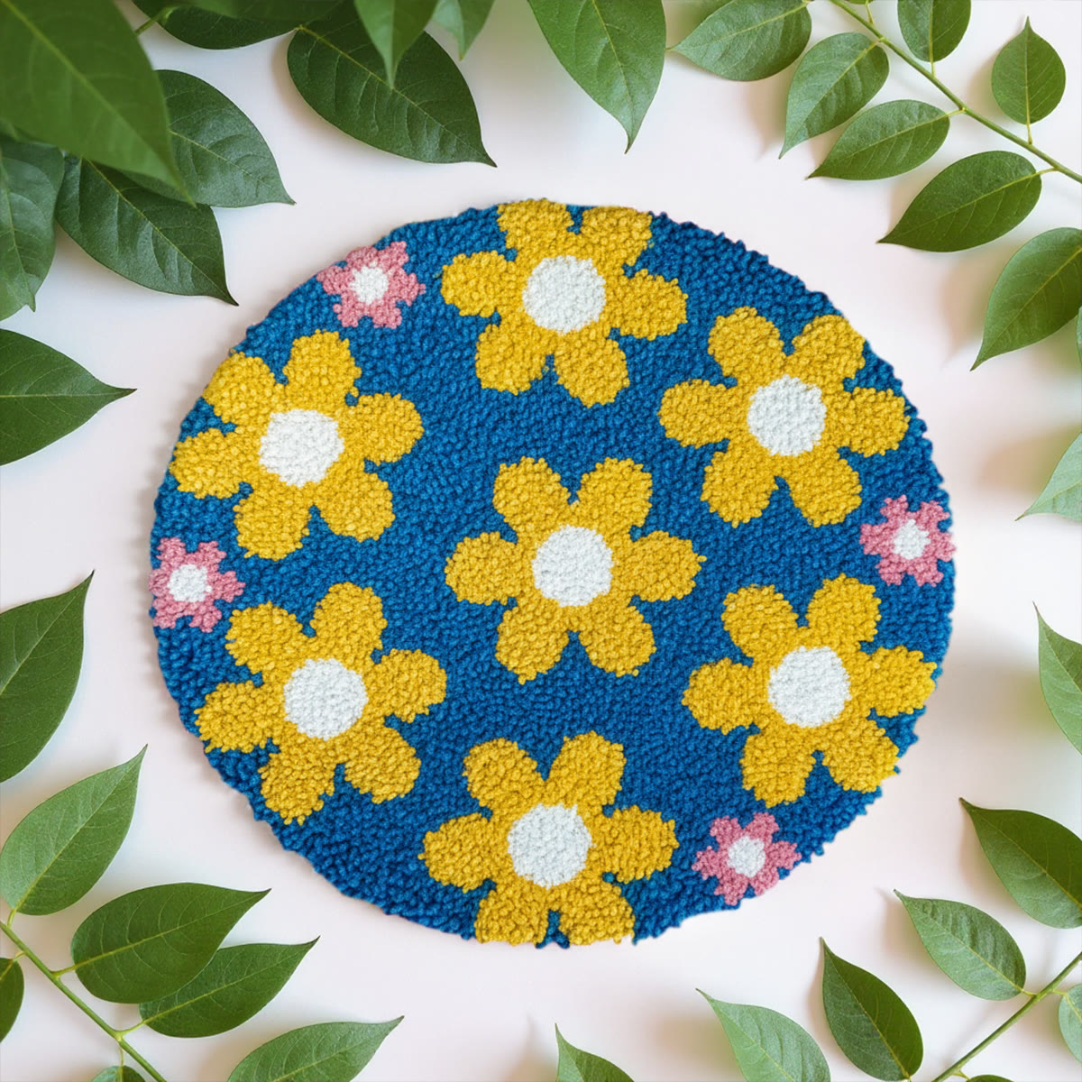 Rubbyoo Latch Hook Rug Kit - Yellow Flower | Charming Floral Craft | Diy Handmade Gift - image 8