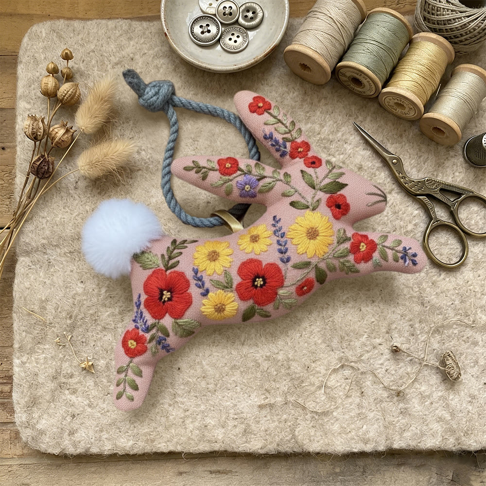 Rubbyoo Rabbit Embroidery Kit - Spring Charming | Adorable Bunny Art | Thoughtful Handmade Gifts - image 2