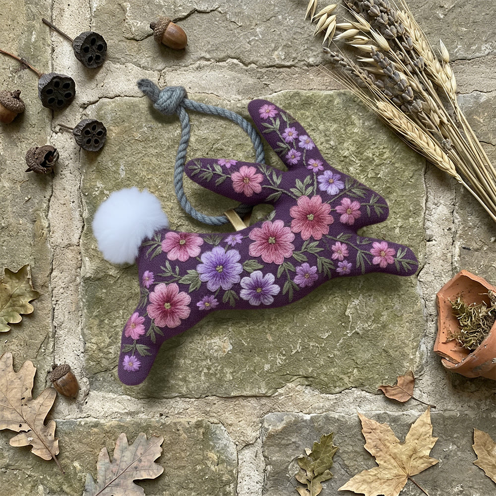 Rubbyoo Rabbit Embroidery Kit - Delicate Flower | Nice Gift For Her | Diy Handmade Artwork - image 4