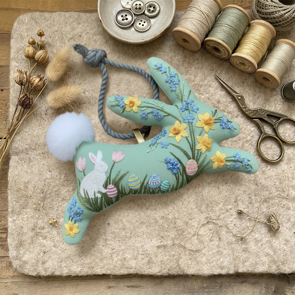 Rubbyoo Rabbit Embroidery Kit - Easter Bunny | Creative Spring Decor | Diy Holiday Gift  - image 2