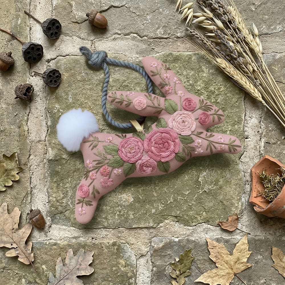 Rubbyoo Rabbit Embroidery Kit - Fascinating Rose | Unique Floral Art | Perfect Gift For Her - image 4